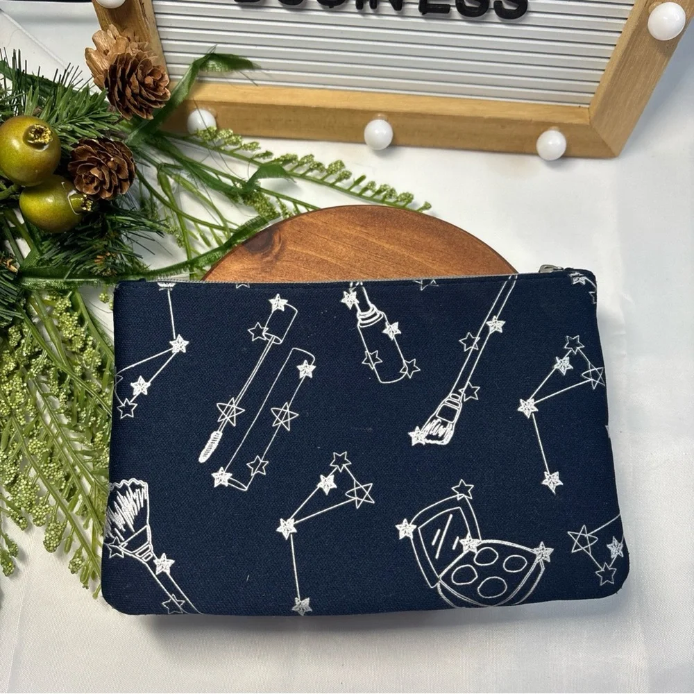 IPSY November 2016 Glam Bag Travel Sized Navy Blue And Silver (Bag Only)